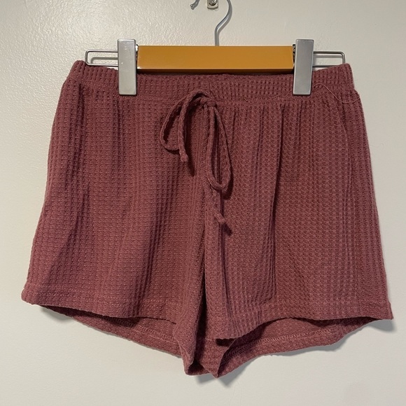 Women's Pink Waffle Knit Pajama Set - Picture 5 of 8